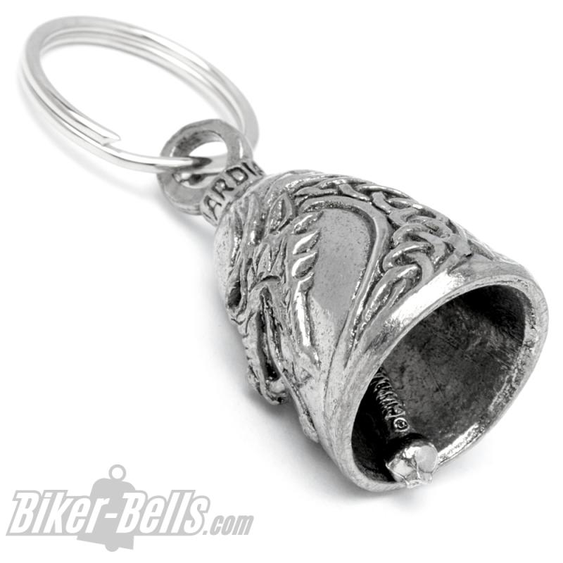 Original Guardian Bell mit Drache Glücksdrache Motorrad-Glocke Biker Geschenk