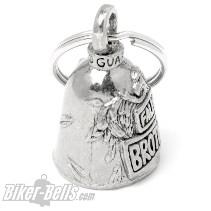 Fallen Brother Guardian Bell as a Keepsake Eagle has left Feathers Biker Gift