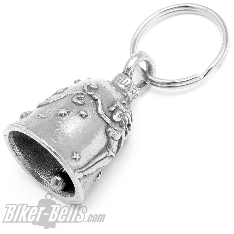 Guardian Bell mit Fee Glücksbringer für Motorradfahrerinnen Biker Elfe Geschenk