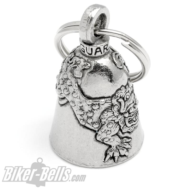 Asian Guardian Lion Foo Dog Guardian Bell Lucky Charm Bell for Motorcycles Gift