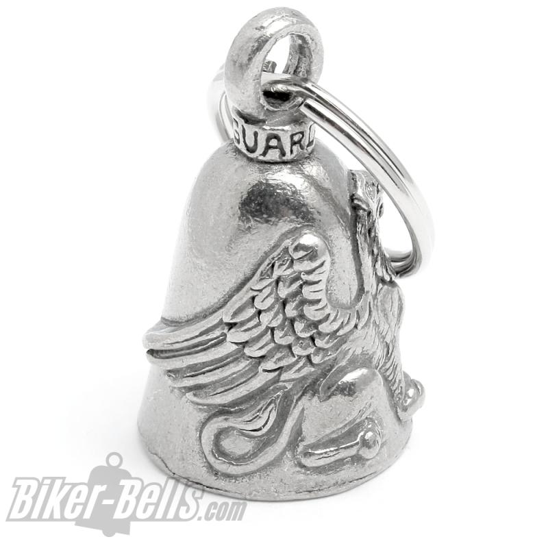 Original Guardian Bell mit Greif Fabelwesen und Wappentier Glücksbringer für Bikes