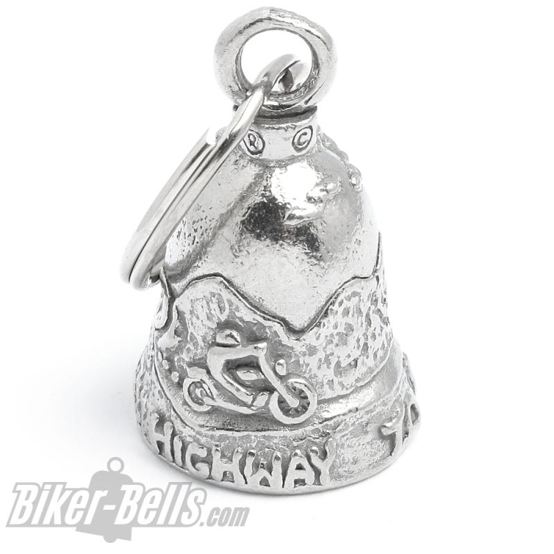 Highway to Hell Guardian Bell Good Luck Charm for Biker on the long Road to Hell