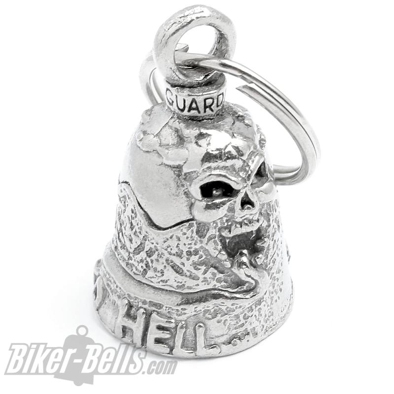 Highway to Hell Guardian Bell Good Luck Charm for Biker on the long Road to Hell