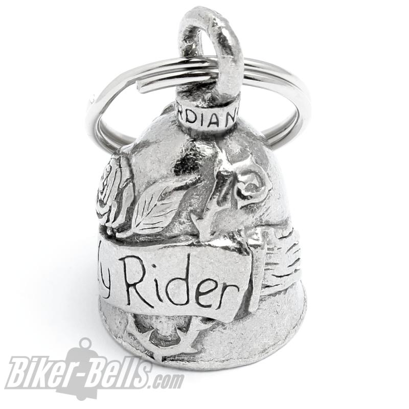Lady Rider Guardian Bell Gift for Female Motorcyclists Good Luck Charm Biker-Bell
