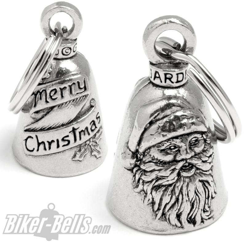 Weihnachtsmann Guardian Bell merry Christmas Biker Glücksbringer Weihnachts-Glocke