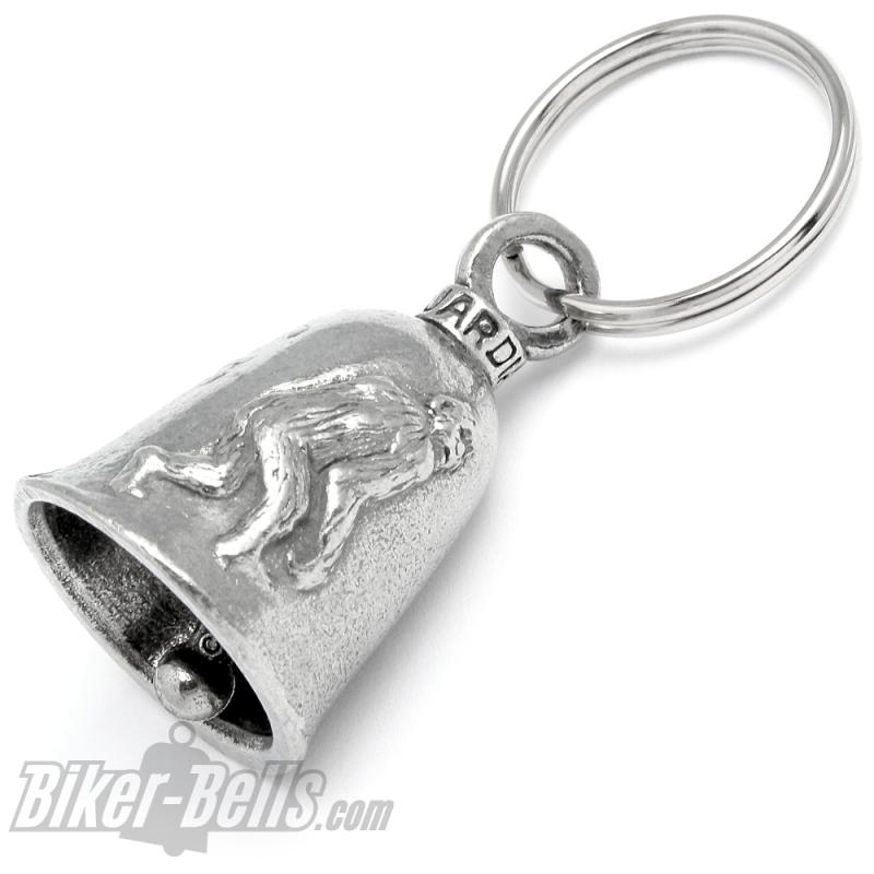 Genuine Guardian Bell with Bigfoot Yeti Abominable Snowman Biker Lucky Charm Bell