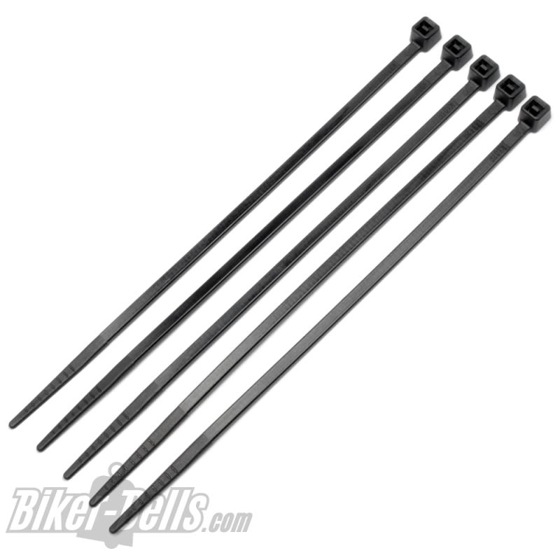 5 Black Cable Ties to Attach Biker-Bells to Motorcycle