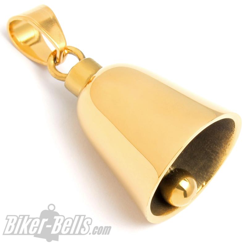 Plain Biker-Bell Golden without Motif Blank Stainless Steel Bell for Motorcycles