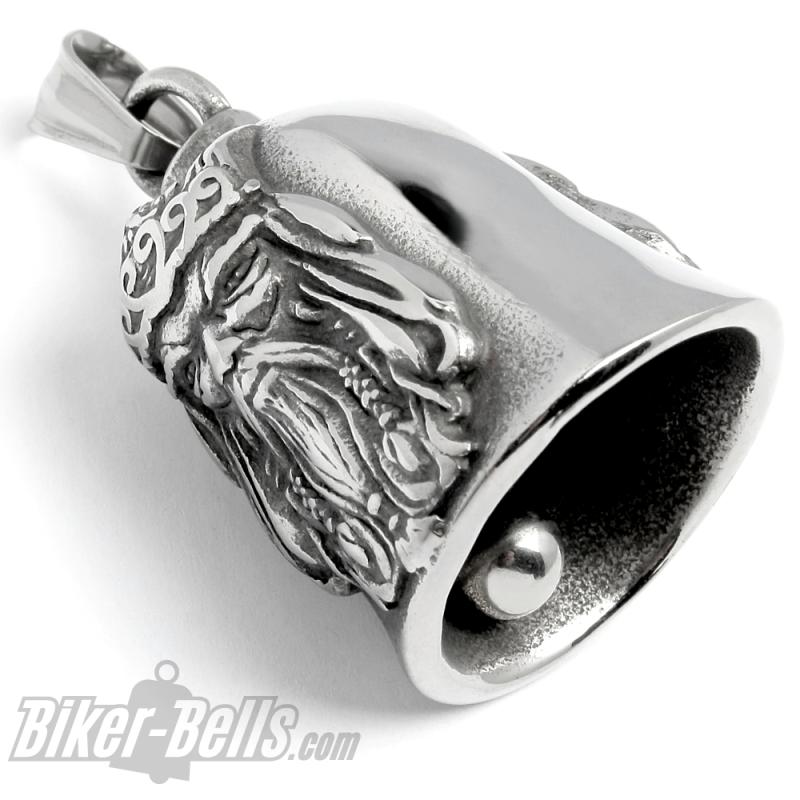 Biker-Bell Old Nordic King Motorbike Lucky Charm Made of Stainless Steel Road King
