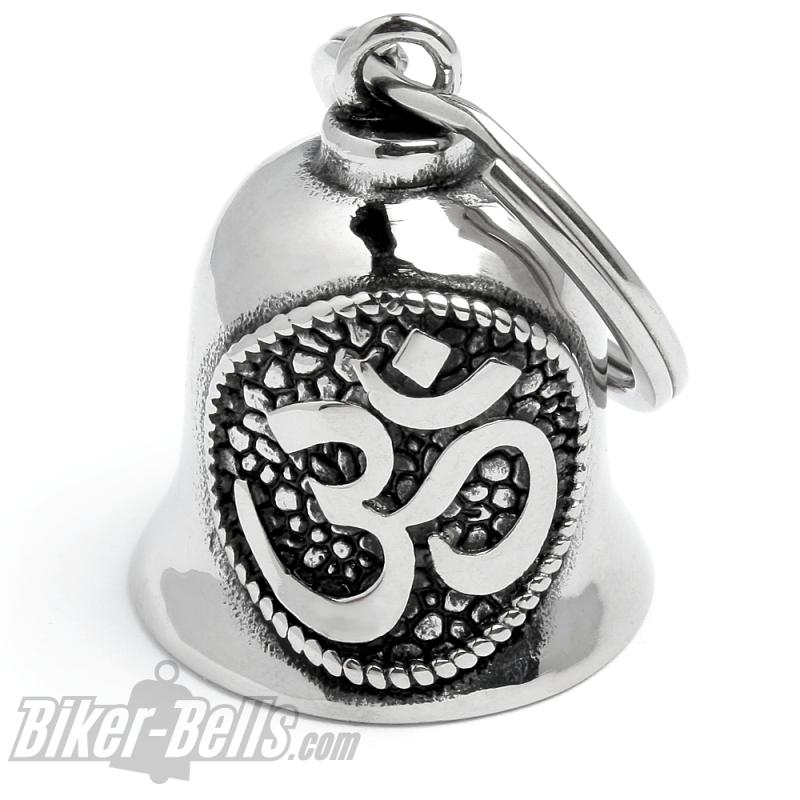 OM Glocke aus Edelstahl Kosmischer Urklang der Schöpfung Geschenkidee Biker-Bell