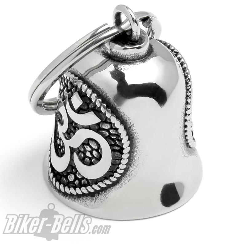 Preview: OM Glocke aus Edelstahl Kosmischer Urklang der Schöpfung Geschenkidee Biker-Bell