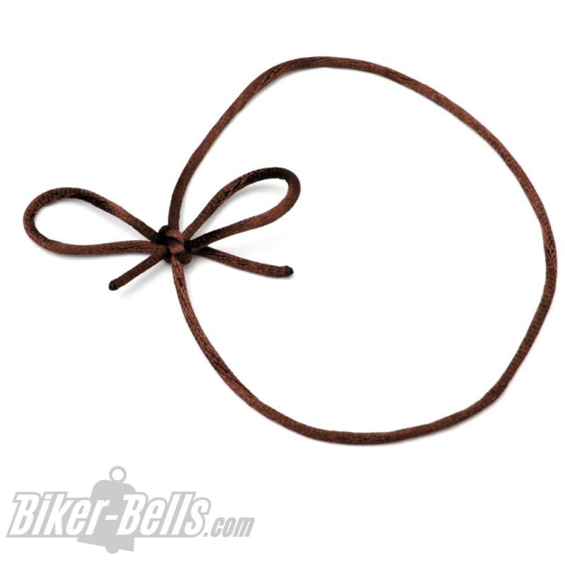 Tear-resistant 50cm cord in brown to attach Tibet Bells and other biker bells
