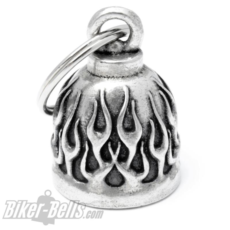 Heiße Flammen Biker-Bell Feuer Glücksbringer Motorradfahrer Geschenk Glücksglocke