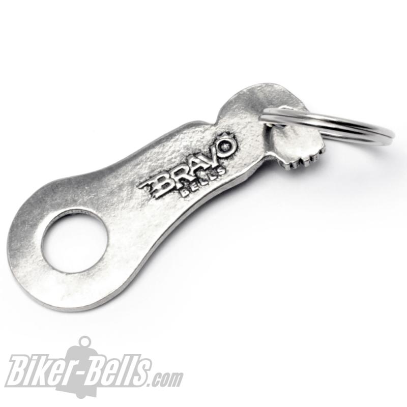 Geiler Bell Hanger mit Totenkopf und Flügel Biker-Bells am Motorrad befestigen