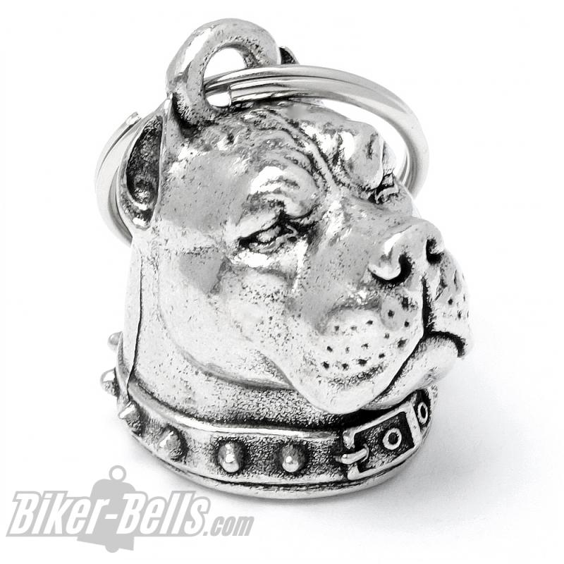 3D Pitbull Doberman Mastiff Dog Biker Bell Motorcycle Bell Lucky Charm Gift