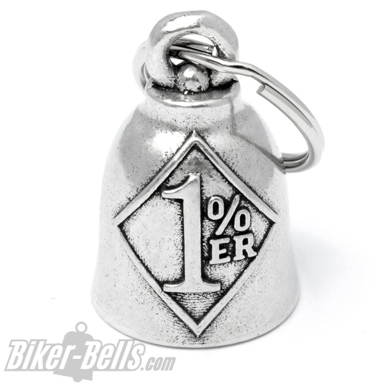 Onepercenter Biker-Bell für 1%er Outlaws Motorrad Club MC Glücksbringer Glocke