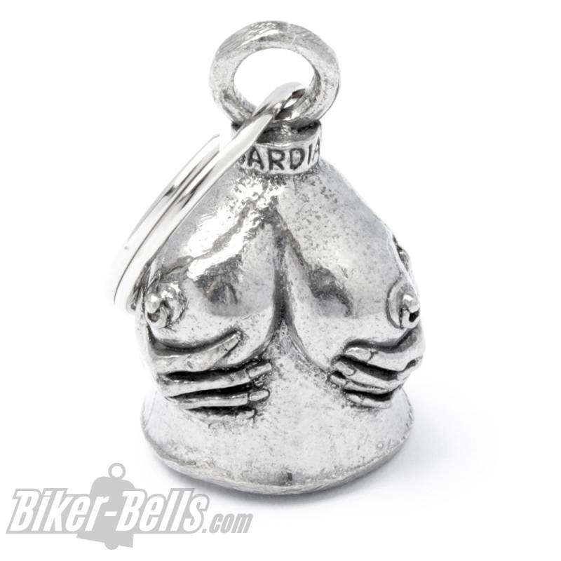 Guardian Bell With Breasts Tits And Nipples Pircings Motorcyclist Lucky Charm