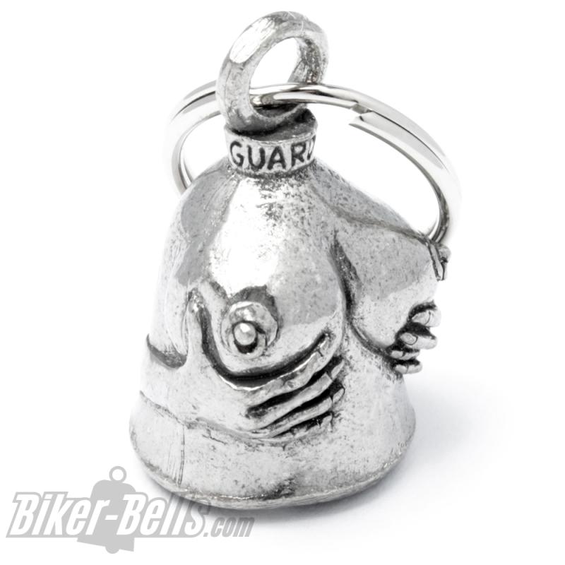 Guardian Bell With Breasts Tits And Nipples Pircings Motorcyclist Lucky Charm