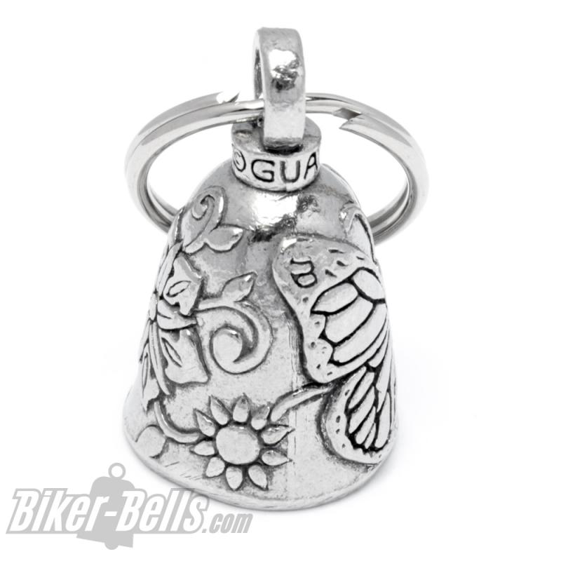 Guardian Bell mit Schmetterling und Blume Lady Rider Glücksbringer Glocke Geschenk