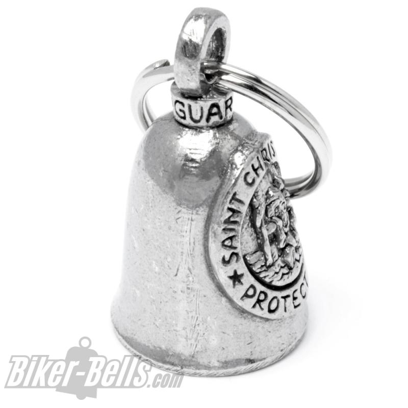 Guardian Bell With St. Christopher Patron Saint Of Travelers Motorcycle Bell Gift
