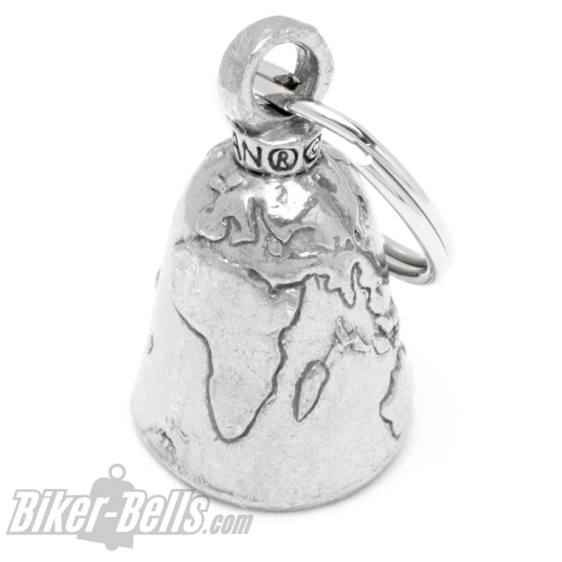 Globe Guardian Bell As Earth With World Map Motorcycle Bell Lucky Charm Gift