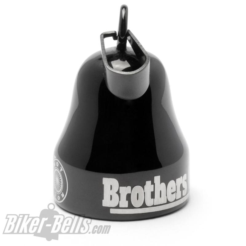 "Brothers On Motorcycles" schwarze Mot Roll Biker-Bell für Motorradfahrer Bros