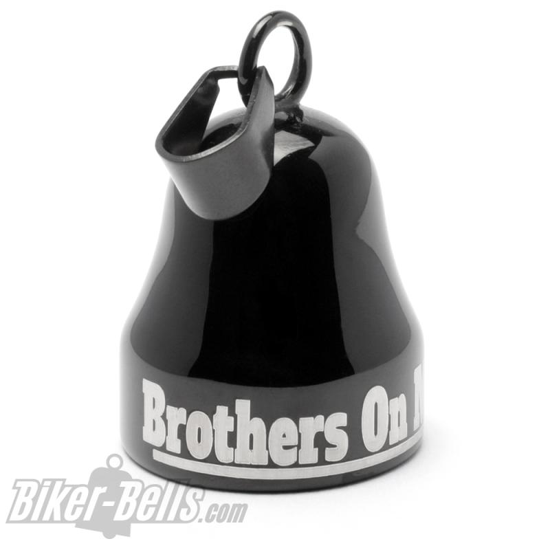 "Brothers On Motorcycles" schwarze Mot Roll Biker-Bell für Motorradfahrer Bros