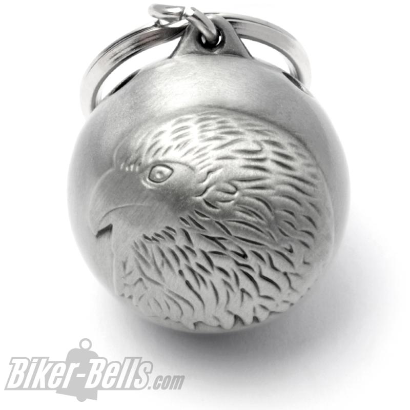 Ryder Ball With Eagle Head Freedom Motorcyclist Lucky Charm Ball Bell