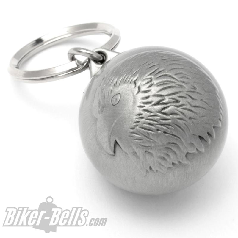 Ryder Ball With Eagle Head Freedom Motorcyclist Lucky Charm Ball Bell