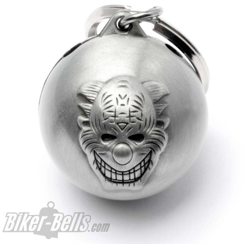 Ryder Ball mit Clown Joker Biker-Bell in Kugelform Motorrad Glücksbringer Geschenk