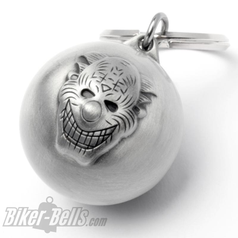 Ryder Ball mit Clown Joker Biker-Bell in Kugelform Motorrad Glücksbringer Geschenk