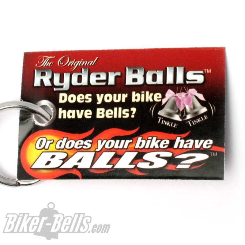 Heißes Teufelsweib mit Flammen und Höllengabel Ryder Ball Biker Glücksbringer Glocke