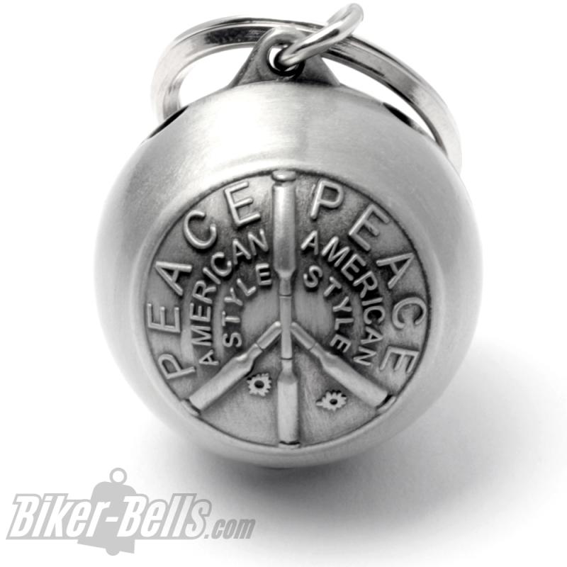 Peace American Style Ryder Ball Peace Sign From Ammunition Motorcycle Bell Gift