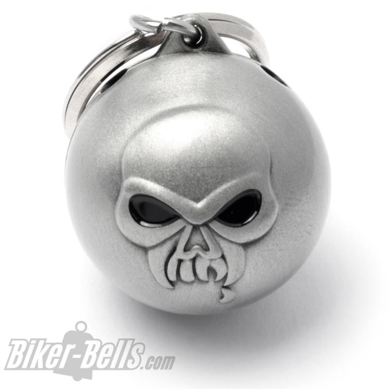 Skull Ryder Ball With Vampire Fangs And Blood Drops Biker Lucky Charm Bell