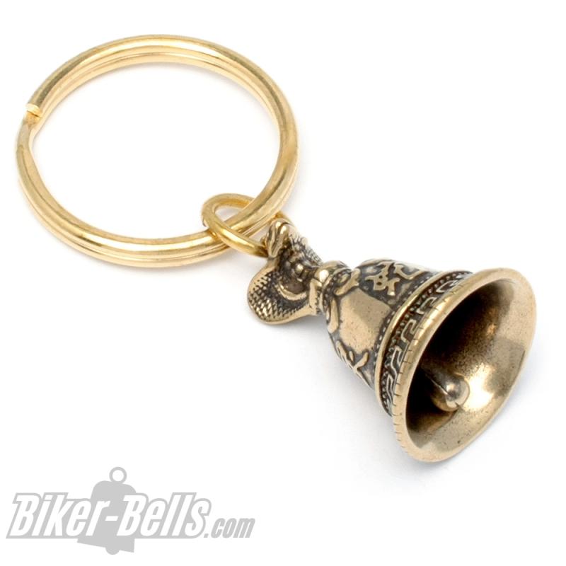 Tibetan Mini Brass Bell with Snake Cobra Lucky Charm Tibet Bell