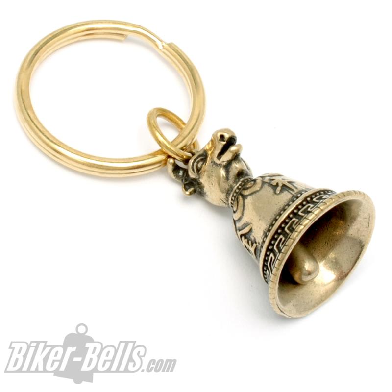 Small Lucky Charm Bell with Zodiac Bull Brass Tibet Bell
