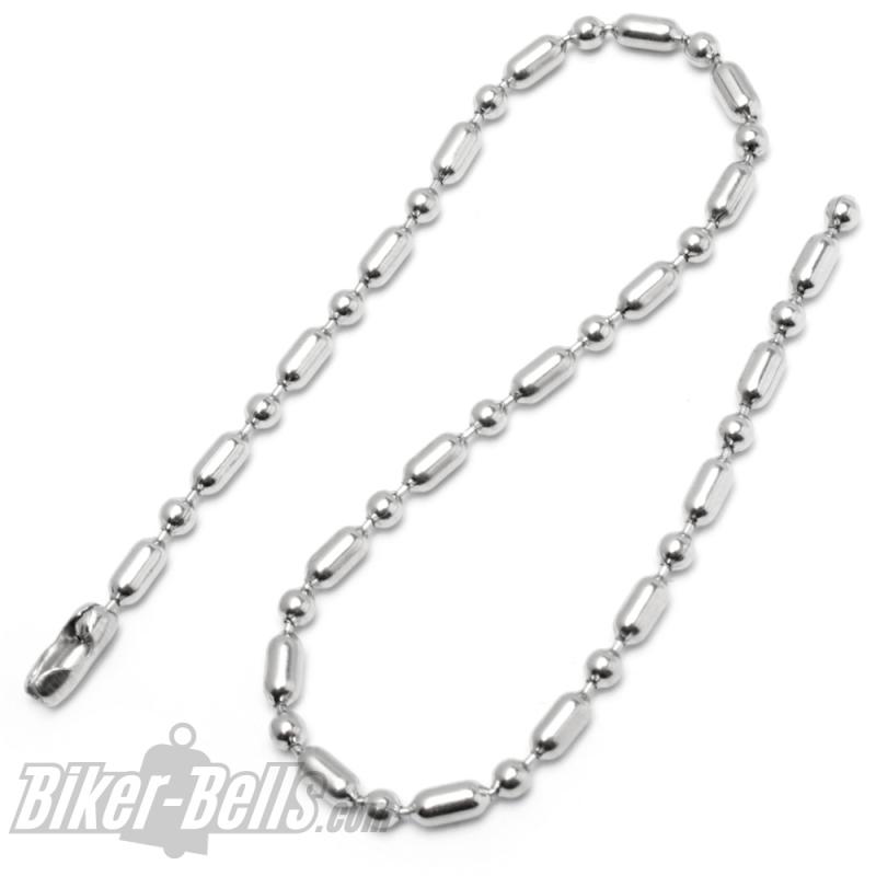 20cm Stainless Steel Ball Chain to Mount from Biker-Bells on Motorcycle