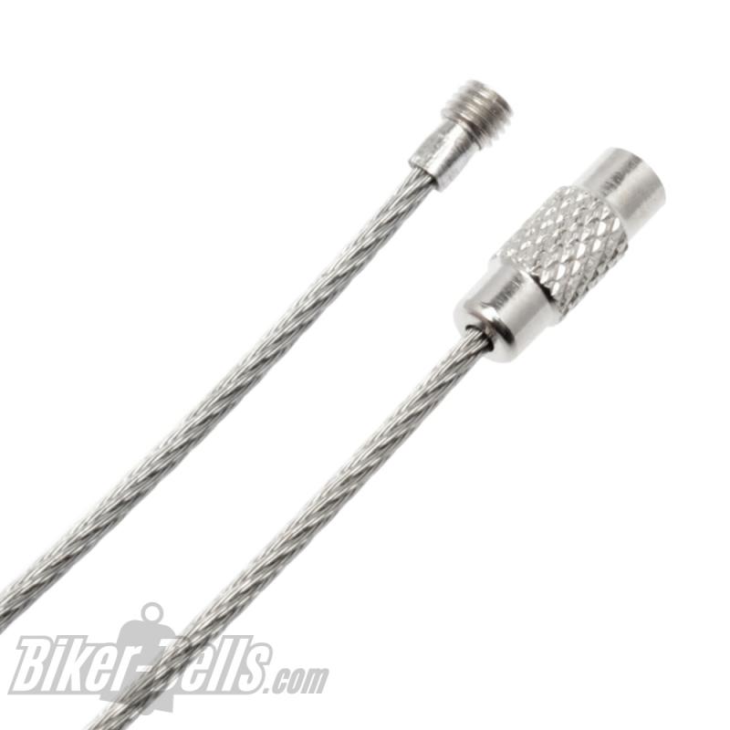 10cm Stahlseil mit Schraubverschluss zum befestigen von Biker-Bells am Motorrad anbringen