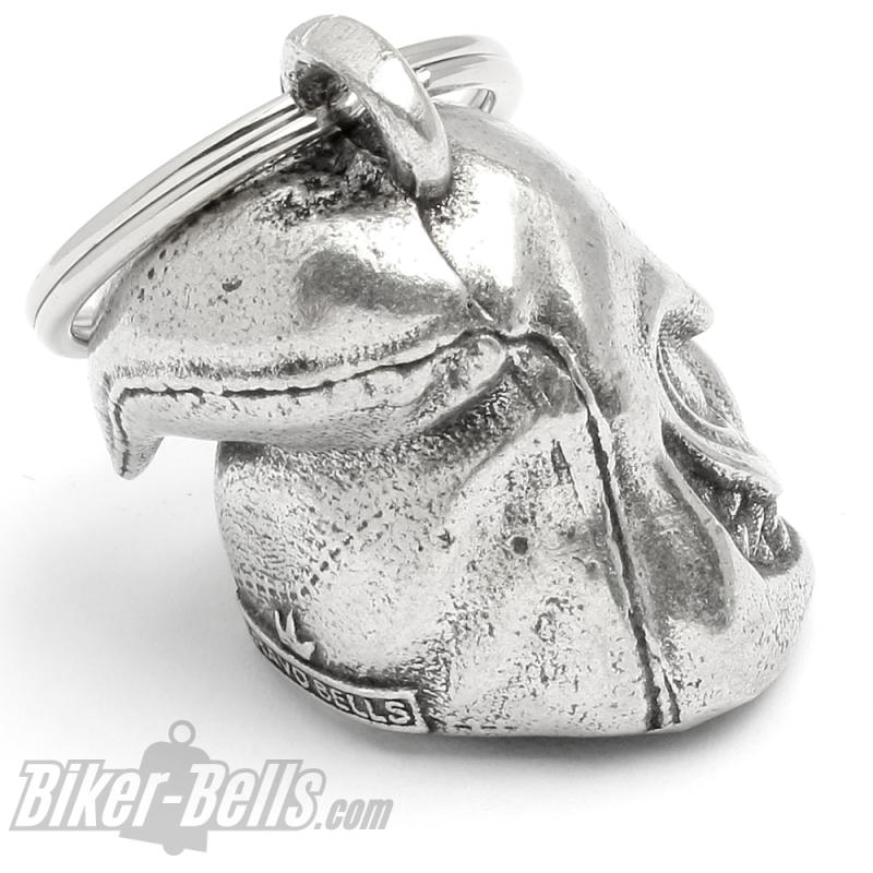 3D Butzemann Biker-Bell Gruseliger Mumpitz Horror Gestalt Motorrad Glücksbringer