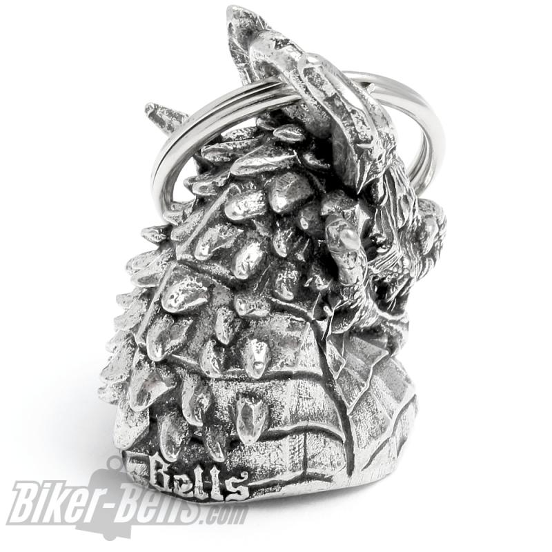 Detaillierter Drachenkopf 3D Biker-Bell Glücksbringer Drache Motorradfahrer Geschenk Detaillierter Drachenkopf 3D Biker-Bell Glücksbringer Drache Motorradfahrer Geschenk