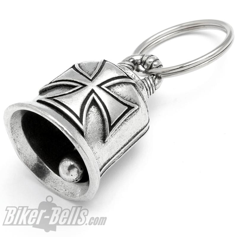 Decorated Biker-Bell with Iron Cross Lucky Charm for Motorcyclists Gift Idea Decorated Biker-Bell with Iron Cross Lucky Charm for Motorcyclists Gift Idea