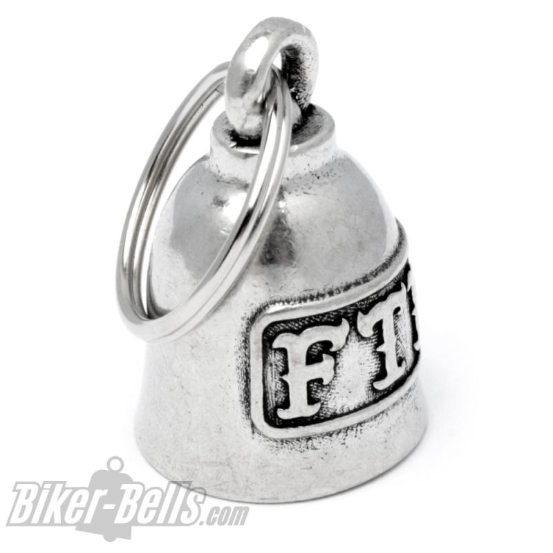 FTW Bravo Bell Forever Two Wheels Biker-Bell Motorcycle Lucky Charm Bell Gift FTW Bravo Bell Forever Two Wheels Biker-Bell Motorcycle Lucky Charm Bell Gift