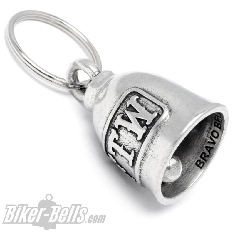 Bravo Bell mit FTW Schriftzug Forever Two Wheels Motorrad Glocke Biker Geschenk