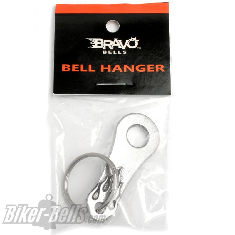Feuriger Bell Hanger mit coolem Flammen-Motiv Biker-Bell Befestigung Halterung Feuriger Bell Hanger mit coolem Flammen-Motiv Biker-Bell Befestigung Halterung