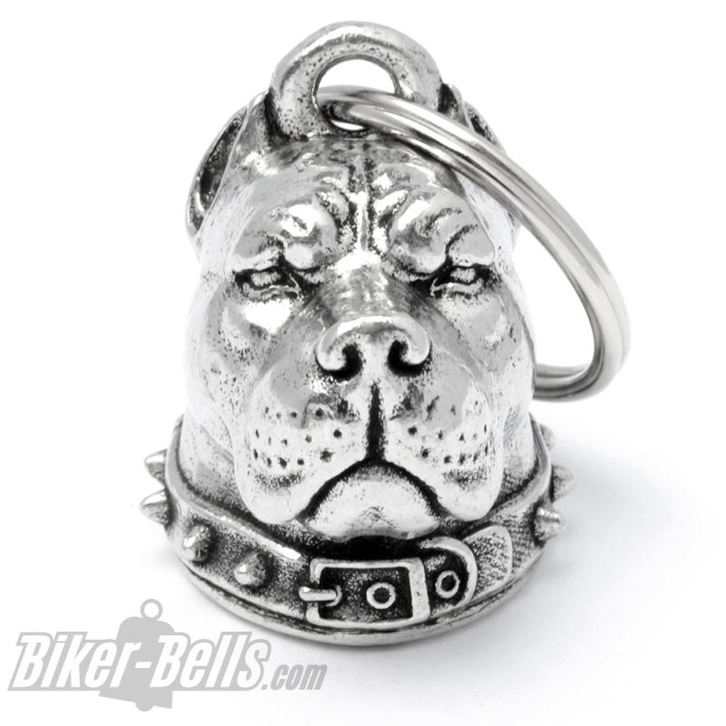 3D Pitbull Doberman Mastiff Dog Biker Bell Motorcycle Bell Lucky Charm Gift