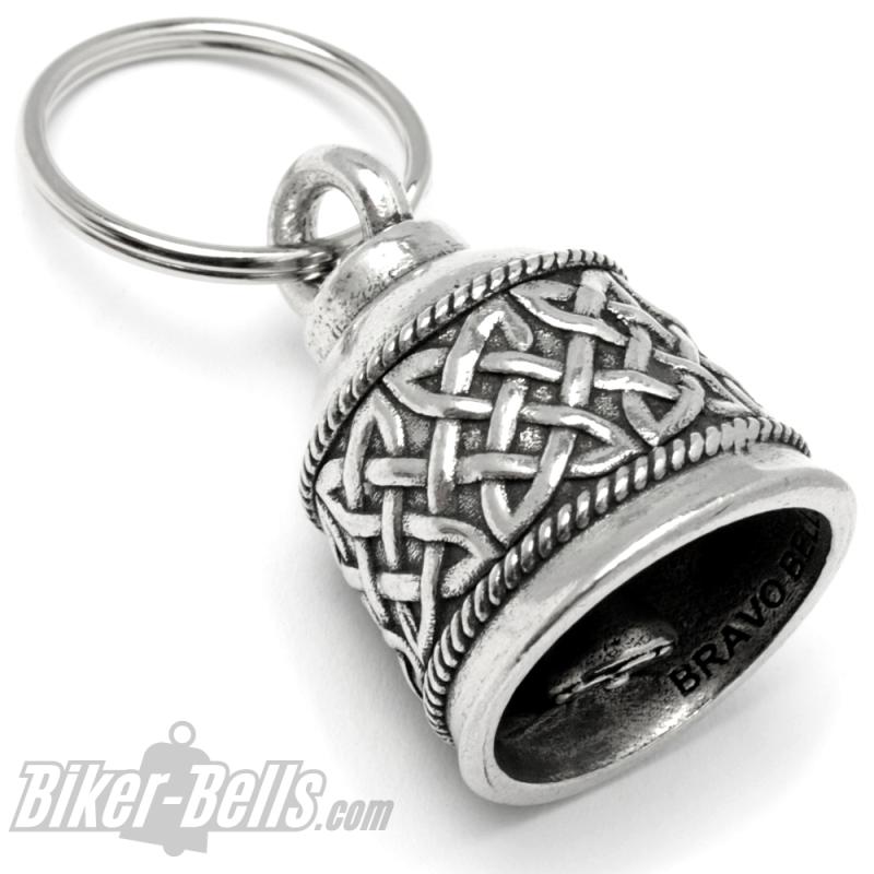 Biker-Bell verziert mit keltischem Knoten Motorrad-Glocke Glücksbringer Geschenk Biker-Bell verziert mit keltischem Knoten Motorrad-Glocke Glücksbringer Geschenk