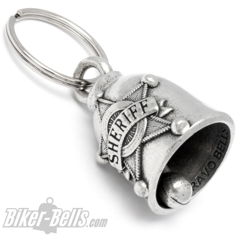 Sheriff Stern Biker-Bell Cop Rider Bravo Bell Motorrad Glücksbringer Geschenk Sheriff Stern Biker-Bell Cop Rider Bravo Bell Motorrad Glücksbringer Geschenk