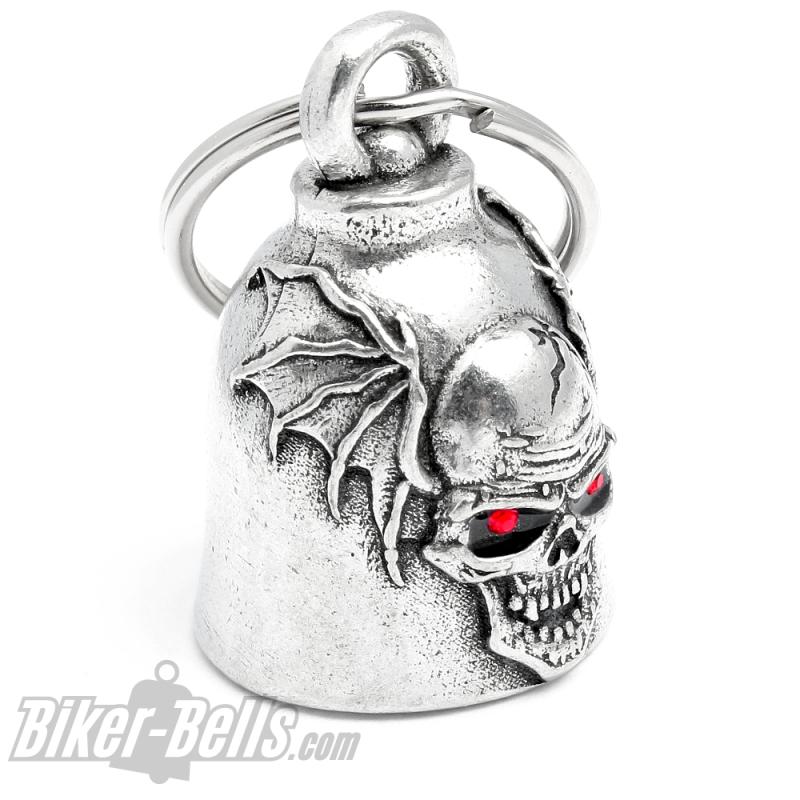 Dämon mit roten Augen und Flügel Totenkopf Diamond Biker-Bell Motorrad Geschenk Dämon mit roten Augen und Flügel Totenkopf Diamond Biker-Bell Motorrad Geschenk