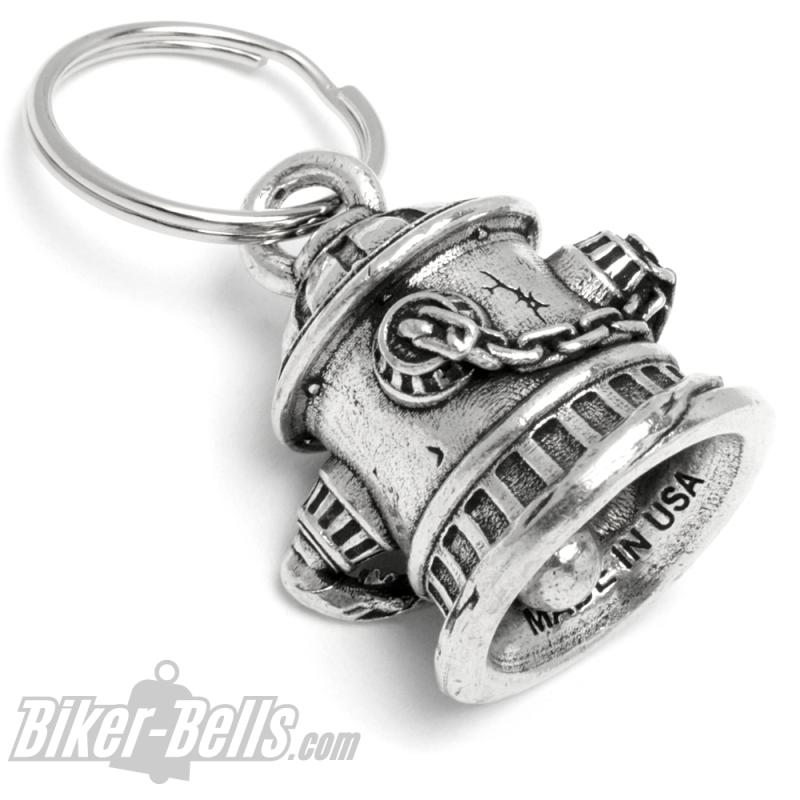 Feuerwehr Biker-Bell 3D Hydrant mit Emblem Brandwache Biker Glücksbringer Glocke Feuerwehr Biker-Bell 3D Hydrant mit Emblem Brandwache Biker Glücksbringer Glocke