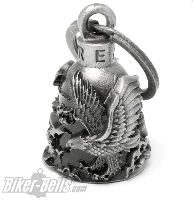 Flying Eagle in the Clouds Motorcycle Lucky Bell Biker Bell Gift